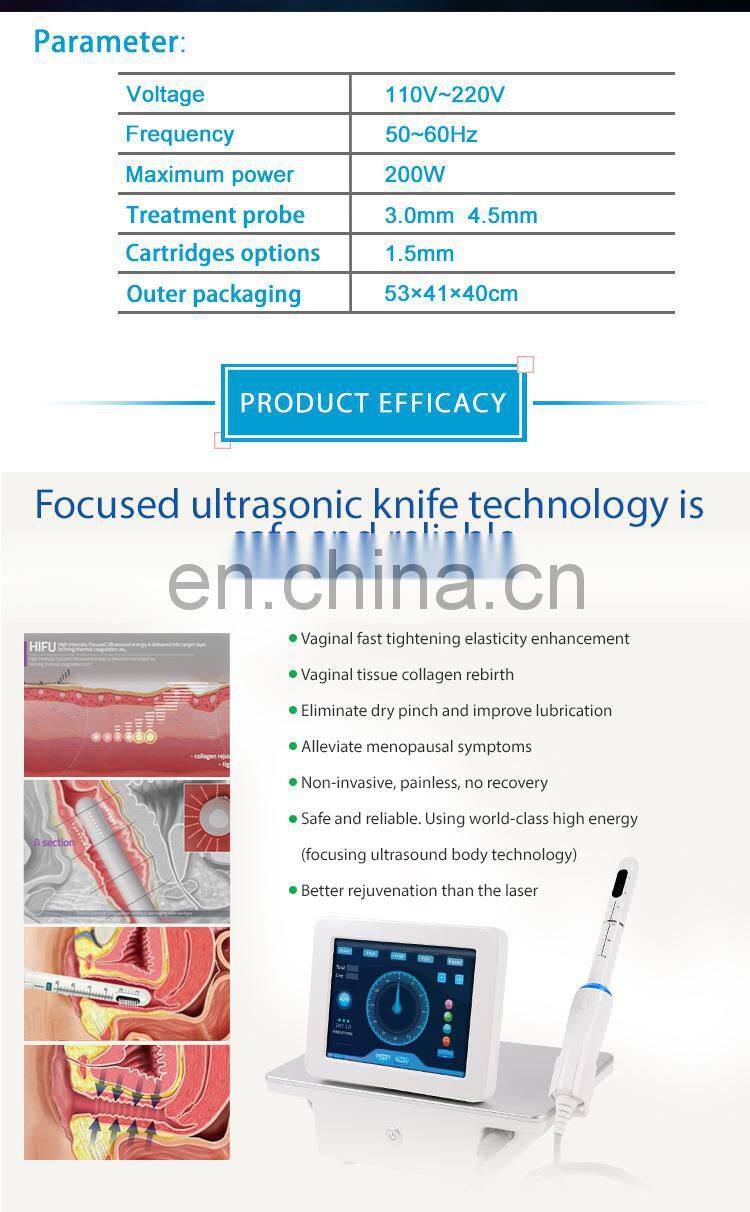 CE Approved Portable Salon Use HIFU Vaginal Tightening Machine