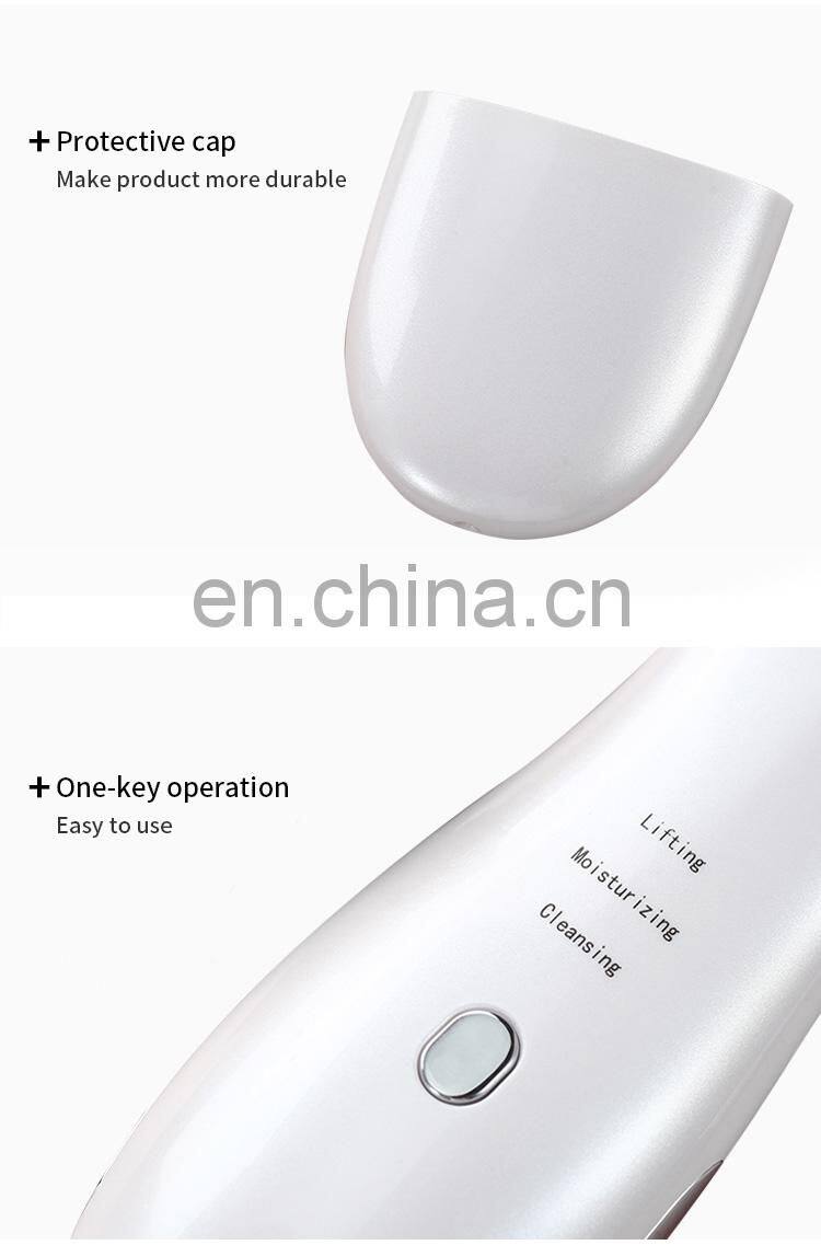Rechargeable handheld facial scrubber ultrasonic skin care device for anti-aging