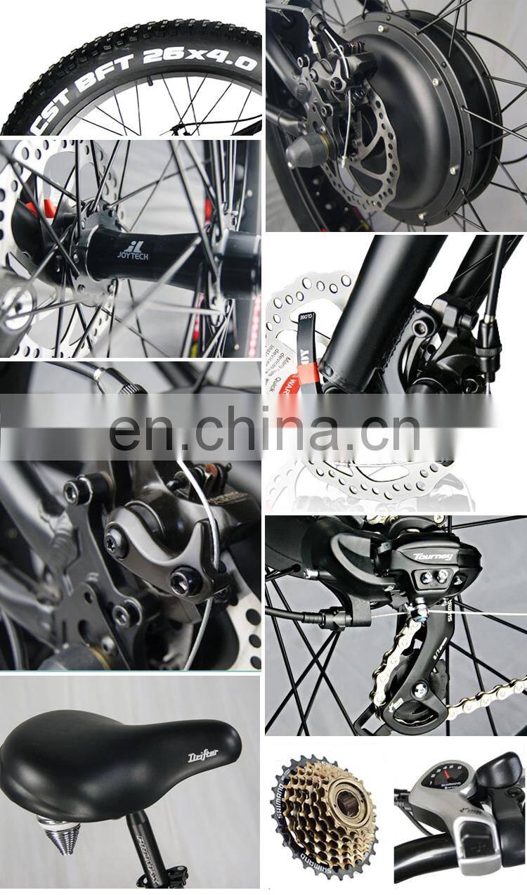 26" Electric Bicycle with 36V Lithium Battery High Mileage Fat Tire Mountain E-Bike BEBFR26CM