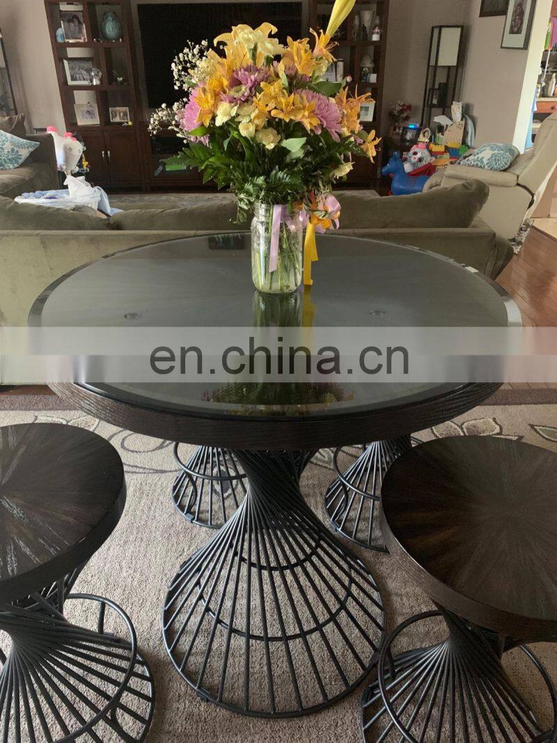 36" Inch Round Glass Table Top, 3/8" Thick, Ogee Edge, Tempered Glass