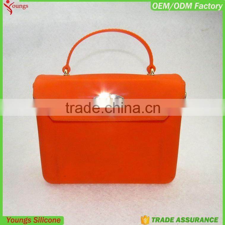 2016 Fashion shopping silicone jelly handbag/ silicone storage bag for women