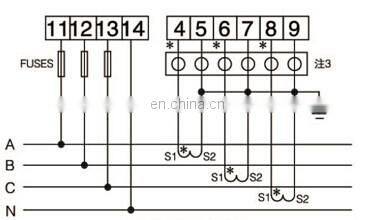 PZ80-E4 LED display Digital energy meter AC Smart Power Analyzer
