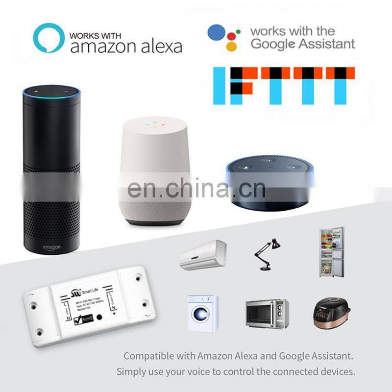 DIY WiFi Smart Light Switch Universal Breaker Timer Smart Life APP Wireless Remote Control Works with Alexa Google Home