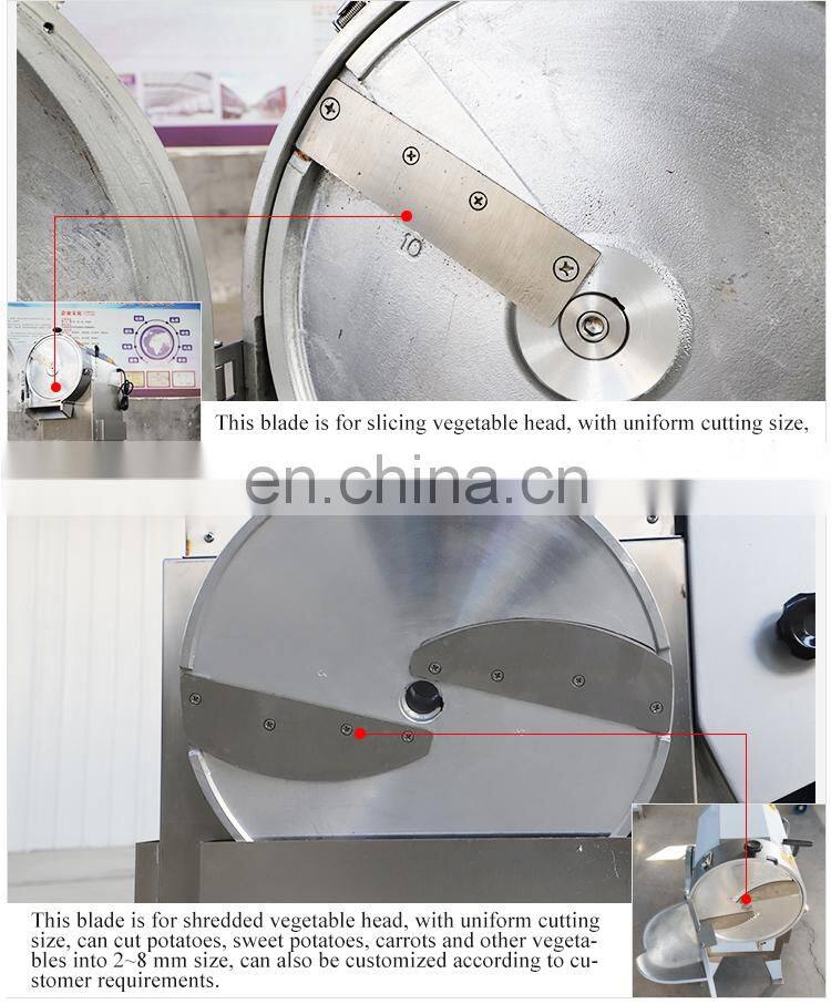 Industrial vegetable slicing dicing carrot onion potato chip cutting machine