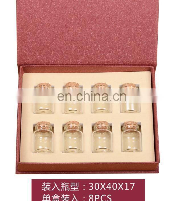 borosilicate clear small mini test tube glass bottle wishing drifting glass tube jar with cork