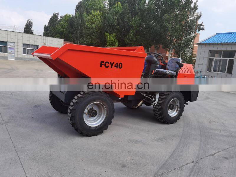 Wholesale Low height underground Mini Dumpe FCY40 hydraulic operation CE 4 Ton 4x4 mining dumper truck tunnel dumper