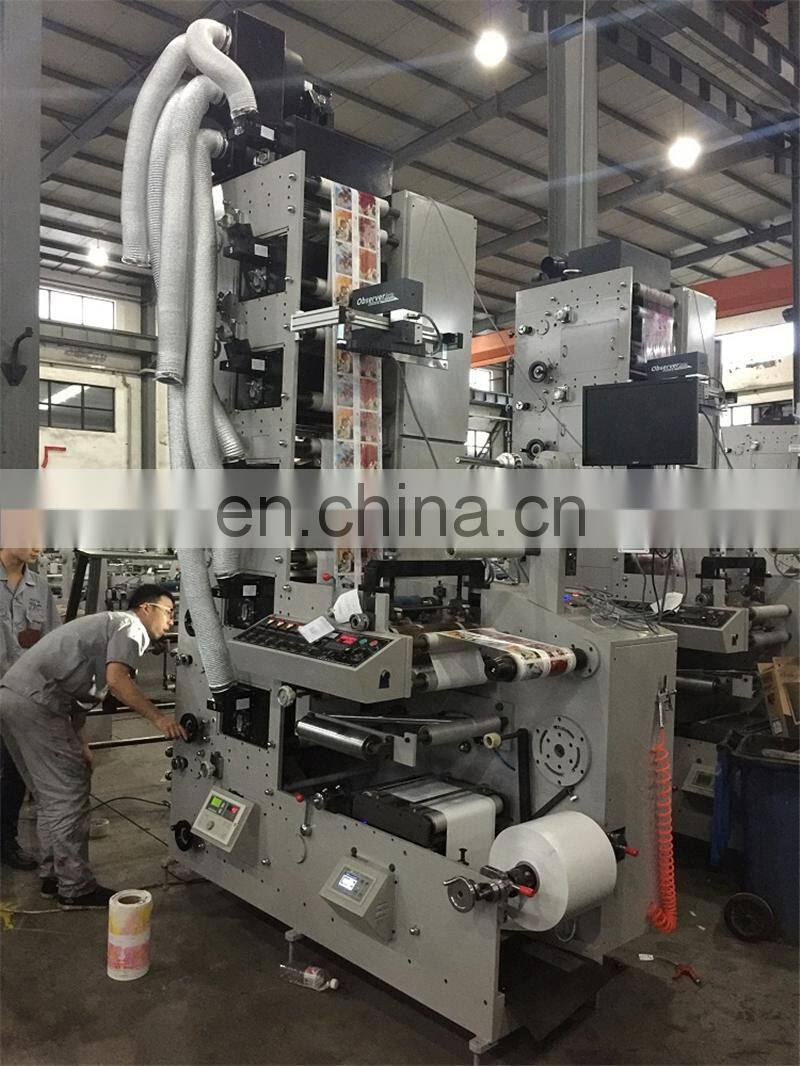 UTR480-5 Five 5 Color Automatic Narrow Web water based ink Thermal Heat Transfer Label Flexo Printer for barcode ticket sticker