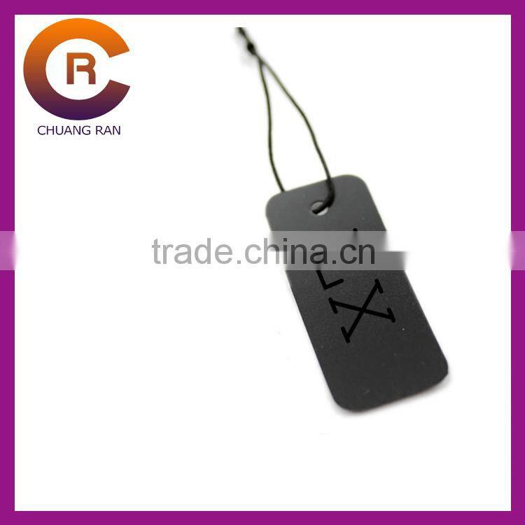 Thick black card gold printing cheap jewelry hangtag