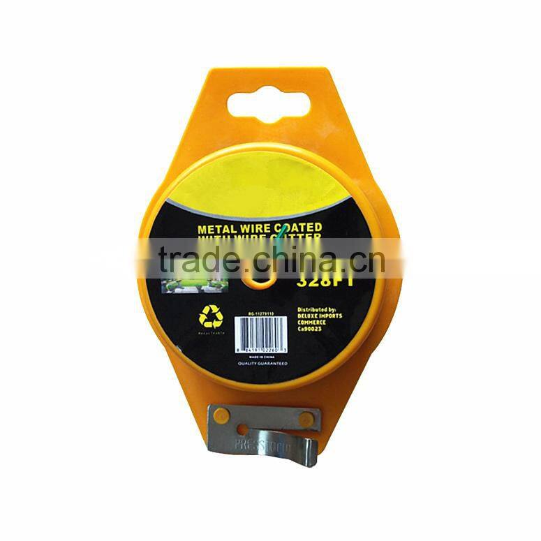 100 Garden wire coated with wire cutter