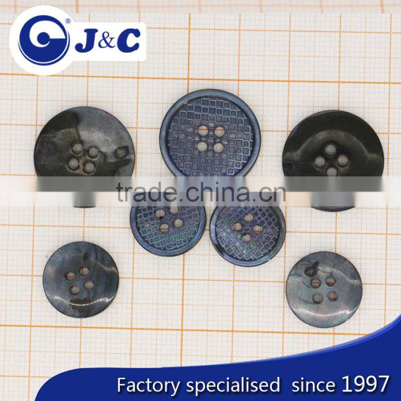 Manufacture black mother of pearl sea shell button