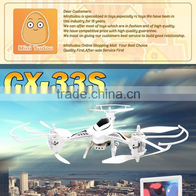 Minitudou CX-33S Cheerson drone 2.4G 4CH 6-axis HD camera 5.8G Real-time Transmission fpv quad copter