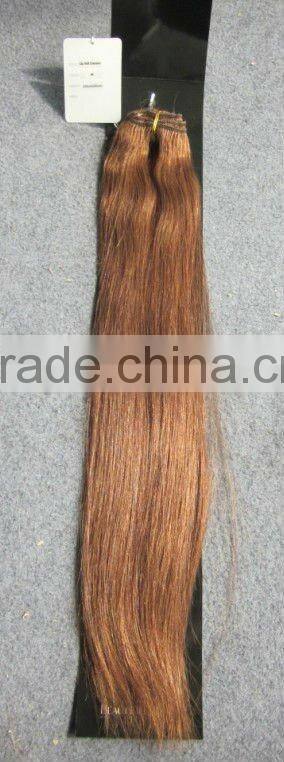 #4 22inch(55cm) natural wave clip weft human remy hair extension