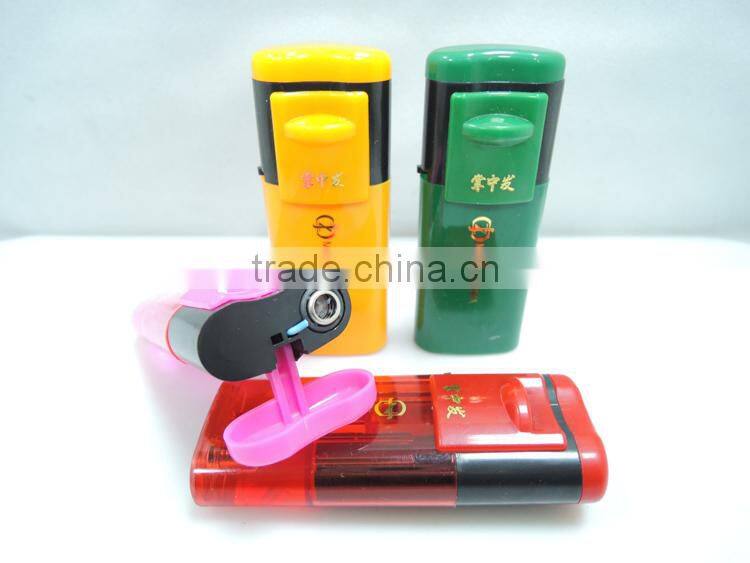 New arrival customized piezo electric windproof gas refillable smoking lighter
