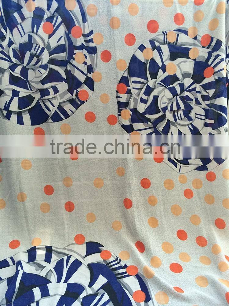 Colorful Polka Dot Pattern Women Ladies Cotton Linen Prayer Shawl