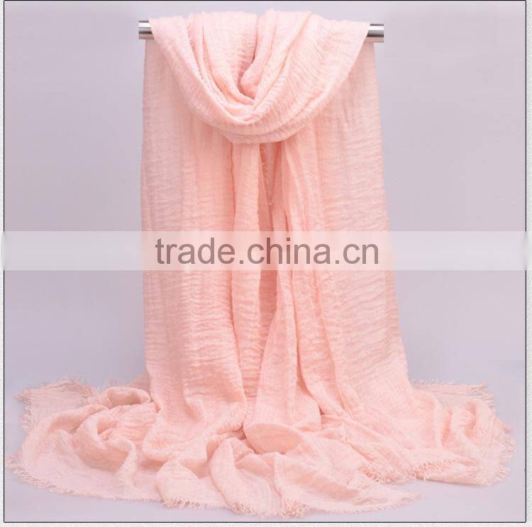 Wholesale Fringe Oversized Solid Color Plain Viscose Hijab