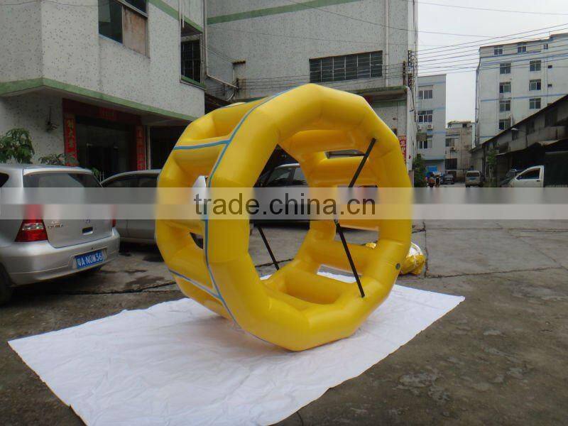 crazy inflatable floating water wheel/ water wheels sale