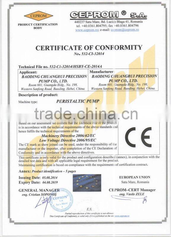mini Nema 23 peristaltic pump with small volume