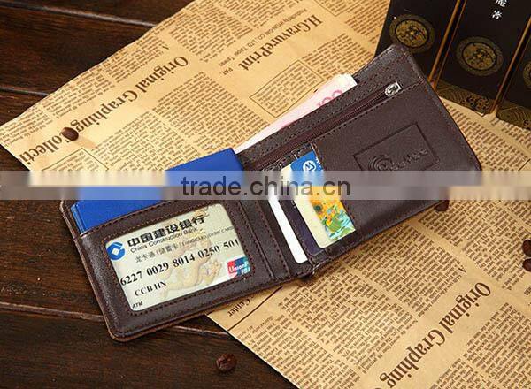 New Mens Boys Plain Canvas Velcro Leather wallet with id window