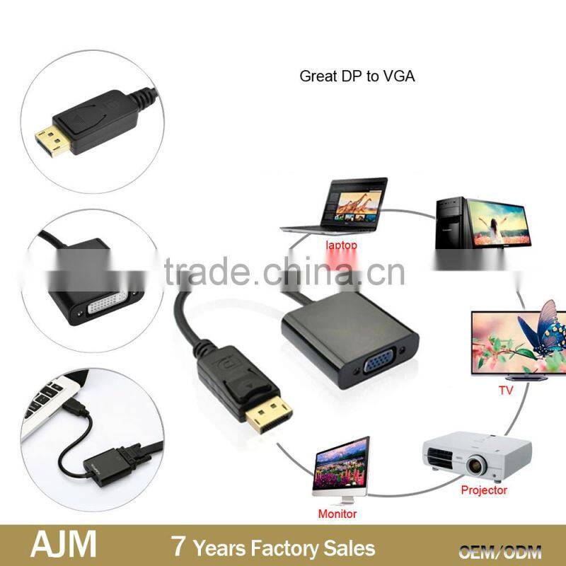 Displayport DP to VGA cable adapter for network cable