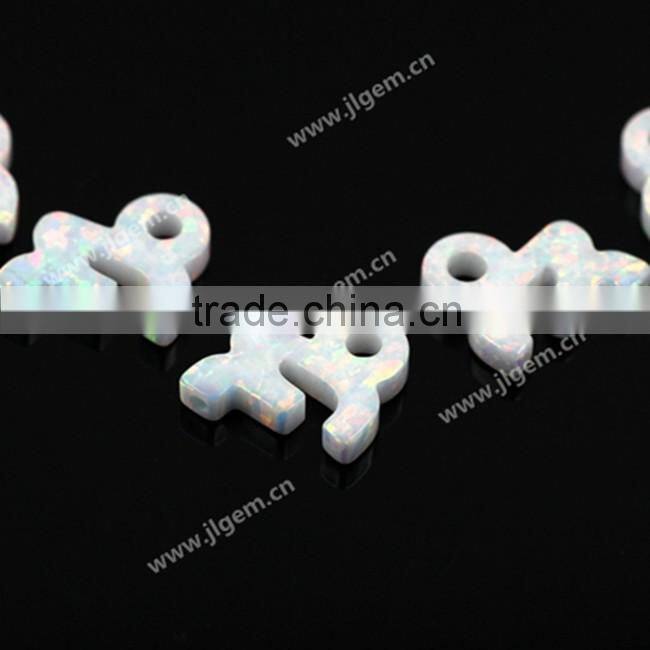 Wholesale 12 Horoscope Opal Gemstone Pendant Capricorn Fire White/Blue Opal With Synthetic Opal