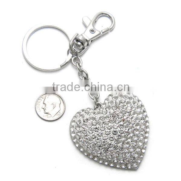 Cross pendant accented keyring faux leopard fur and clear crystals keychain