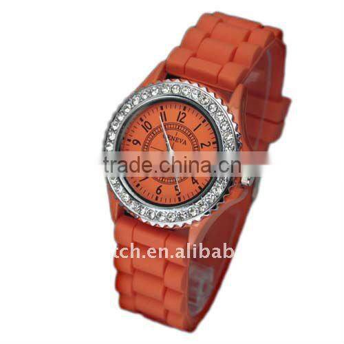 Fashion crystal diamond silicone Watch promotion gift