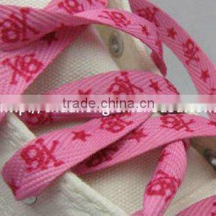 Heat transferred custom printing shoelace for sneaker