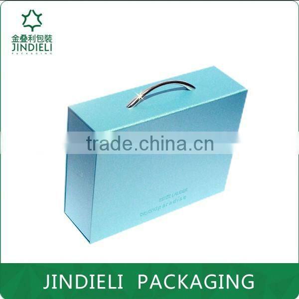 elegant blue wooden cosmetic box packaging