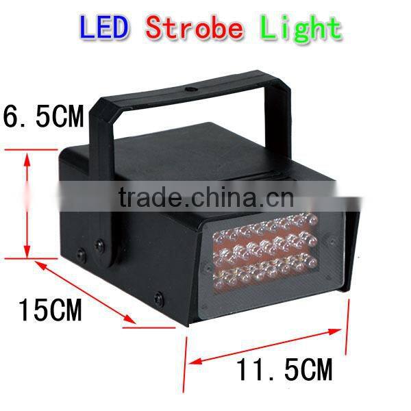 Mini white Green and Red strobe Stage Light