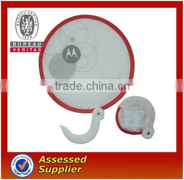 promotional foldable hand fan with plastic handle