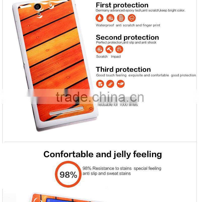 3M High end material mobile phone sticker for sony c3 epoxy skin