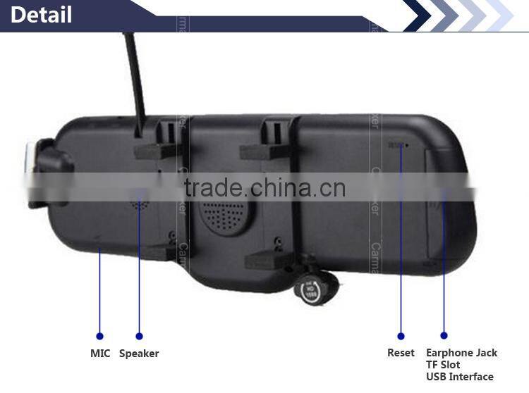 5" Capacitive Screen Android4.0 1080P WIFI DVR Car rearview mirror monitor GPS android car mirror