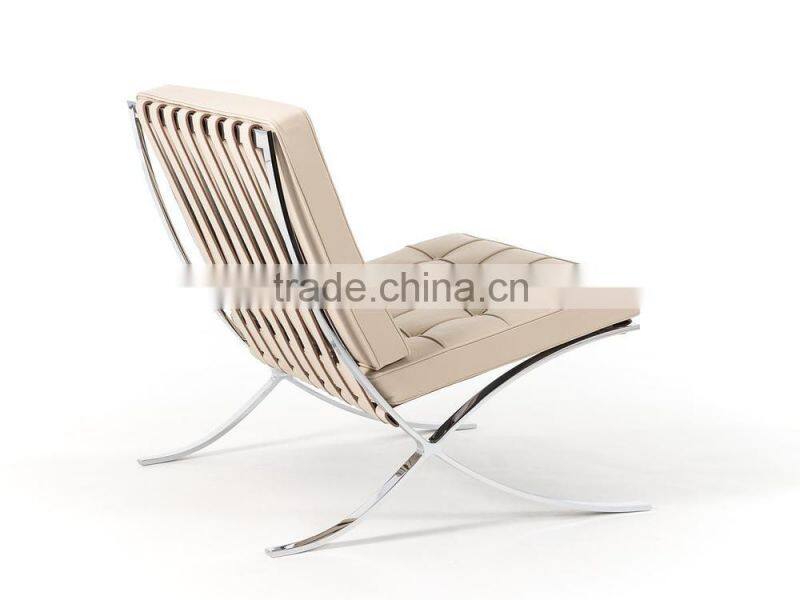 Modern Lobby Sofa Chair, Modern Style Leather Sofa, Barcelona Chair with Ottoman SF-505