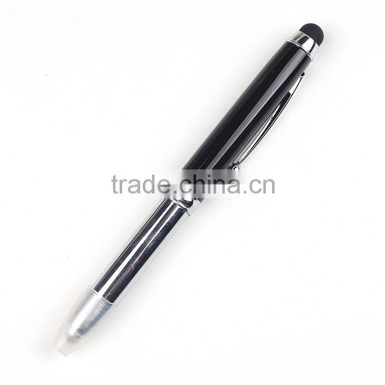 High quality metal led torch light pen customized logo ball pen with led light promotioal led light ballpoint pen