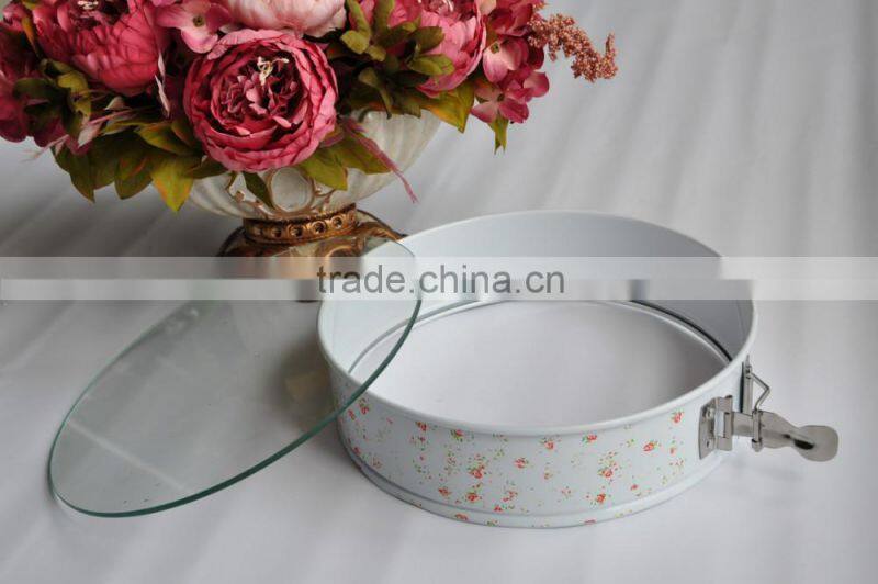 Dia.26*H7cm Carbon Steel Ceramic Round Springform Cake Pans 2pcs bakeware set