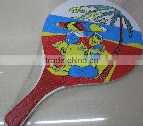 Cheapest & Best Quality Wood Colorful Beach Rackets /Bats/Sets/Beach Ball set
