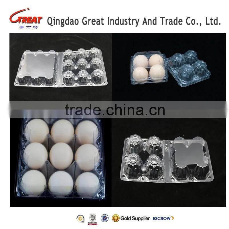 PET disposable plastic eggs Container plastic quail egg container 12 acounts