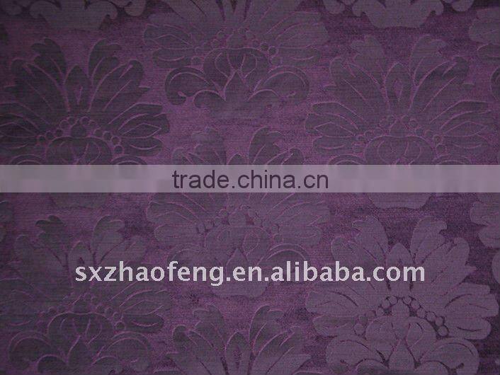 embossing slub velvet for sofa