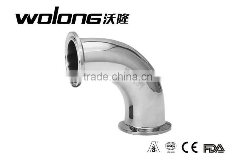 316l 304 stainless steel pipe fitting polished 90 degree elbow
