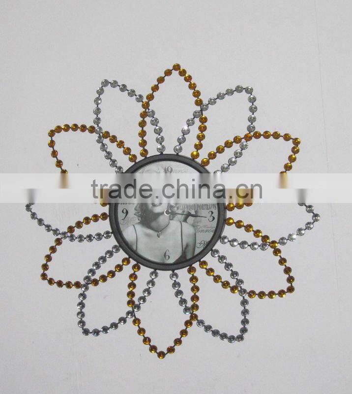 Acrylic Diamond Metal Wall Clock