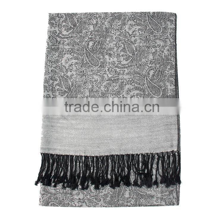 Fashion Reversible colors pashmina shawls canada Paisley Jaquard