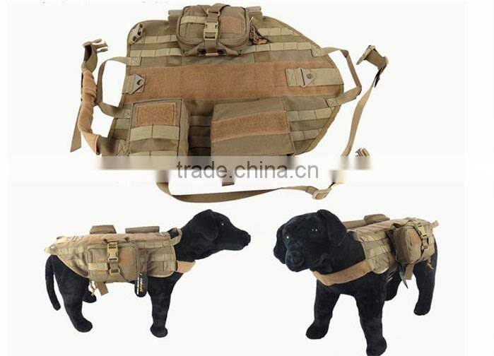 2016 professional molle design Army Dog vest comfortable wearing Dog vest with diferent sizes