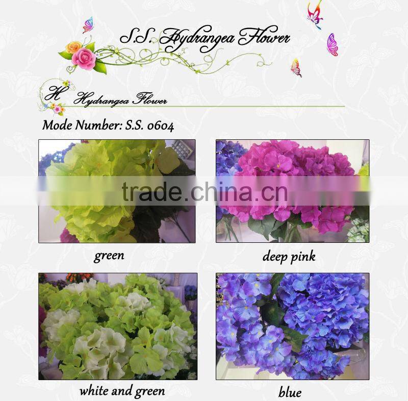 wholesale silk bule hydrangea petals flowers artificial