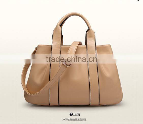 Guangzhou factory hot ladies bag wrinkle shoulder bag soft leather tote bag