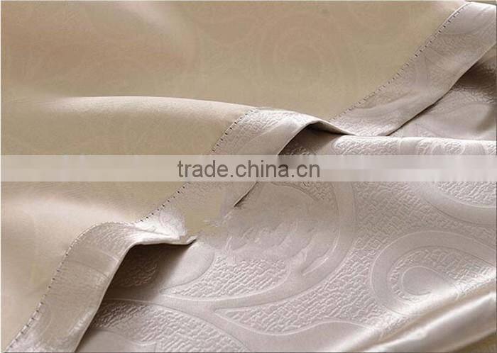 New designs jacquard blackout silk curtain fabric for hotel