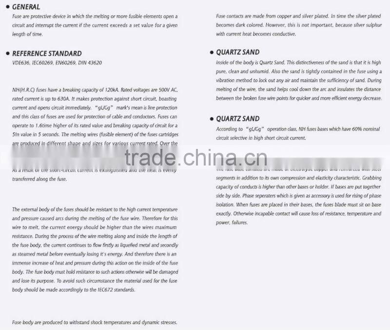 low voltage fuse link DII-25A (CE, ROHS approval)