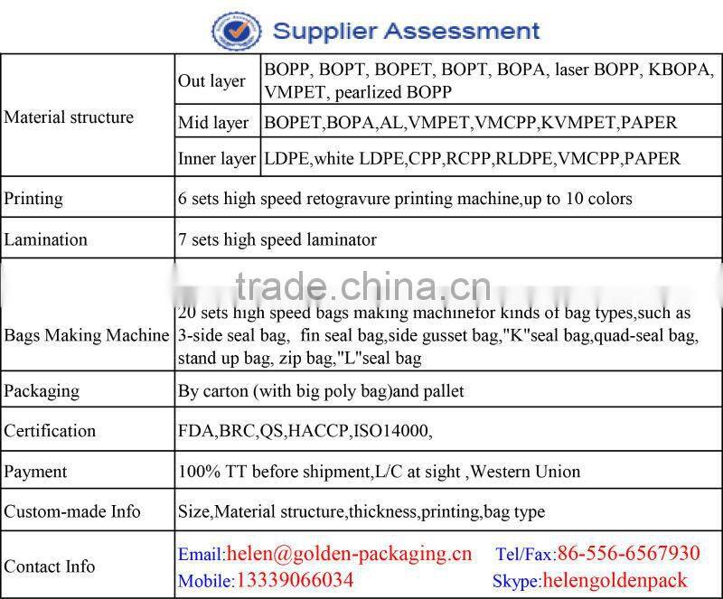 sheet film on roll for packing food