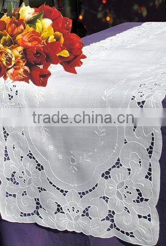 Vintage hand embroidered tray cloth