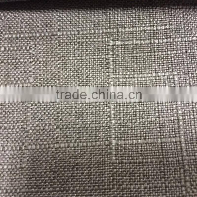 2016 100%polyester Linen look sofa fabric for china wholesale