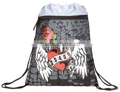 Heat Transfer Boy Polyester And Cotton Drawstring Shoe Bags